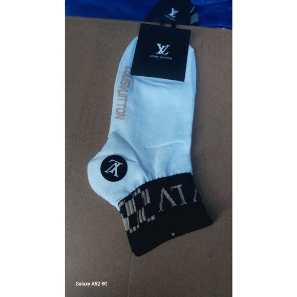 5 pc Unisex Louis Vuitton Socks women's 7-10 With Box - Picture 5 of 8